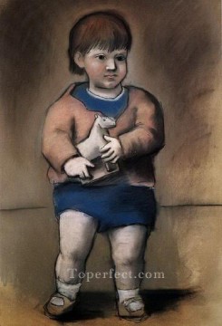enfant au jouet cheval Paulo 1923 キュビスト Oil Paintings